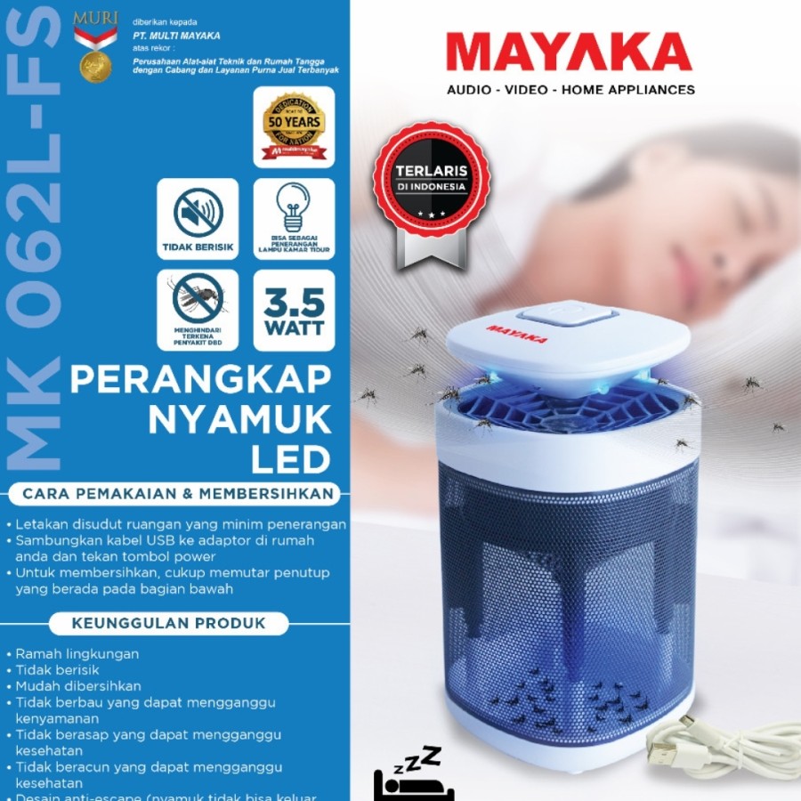 Perangkap Nyamuk Elektrik MAYAKA MK 062L FS