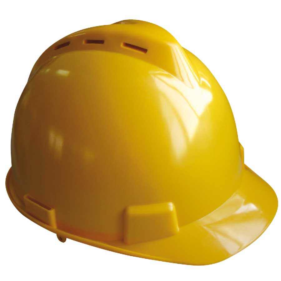 Krisbow Brim Vented Helm Keselamatan Kerja Hdpe - Kuning