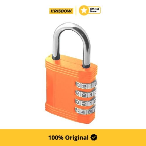 Krisbow Gembok 4 Kombinasi Kunci - Orange