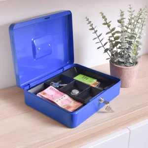 Krisbow cash box 20x16x9 cm - biru KW2000048