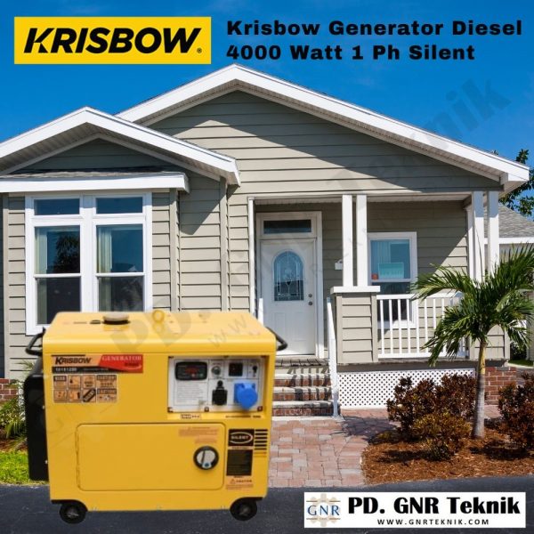 Krisbow Generator Diesel Hp 4000w 1 Ph Silent