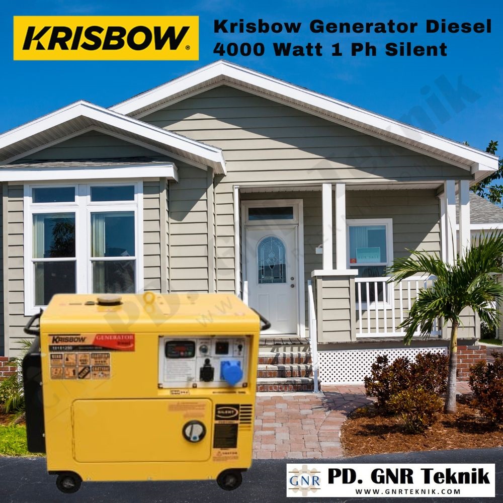 Krisbow Generator Diesel Hp 4000w 1 Ph Silent
