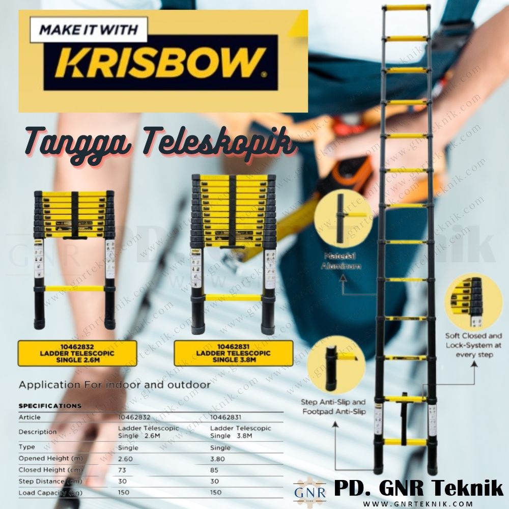 LADDER TELESCOPIC SINGLE 3.8M