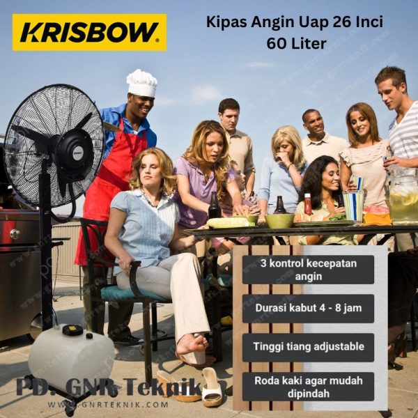 Krisbow 26 Inci Kipas Angin Uap 60 Ltr