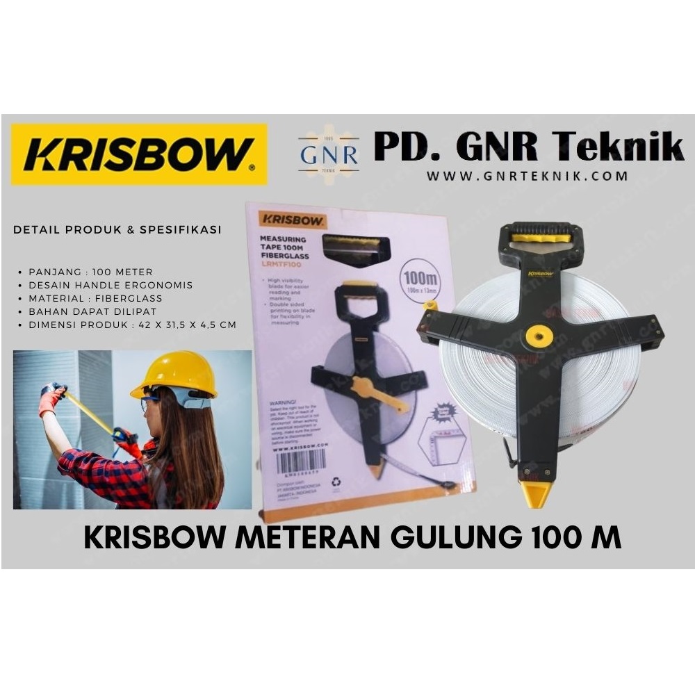 Krisbow Meteran Gulung 100 M