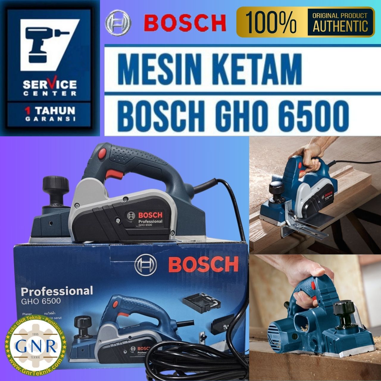 Bosch GHO 6500 Mesin Serut / Ketam / Planer Kayu GHO6500 GHO-6500 Planner